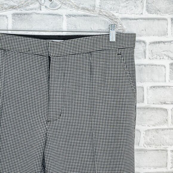MR TURK Men's Slim fit Houndstooth Trouser Pants Black white size 36 - Picture 8 of 10